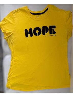 Nike Livestrong Women’s XL Yellow Hope Short Sleeve T-Shirt Top